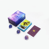 Cartes de tarot Oracles personnalisées avec bords argentés et dorés, impression de jeux de cartes Oracle holographiques avec boîte rigide