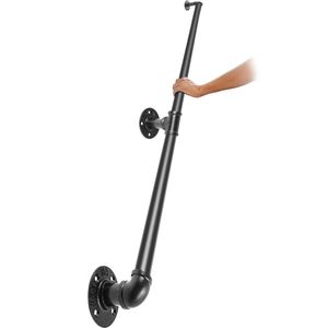 6FT ống thép carbon cầu thang lan can 440lbs tải công suất công nghiệp Wall Mount hỗ trợ trong nhà/ngoài trời lan can tay vịn - Product Image 1