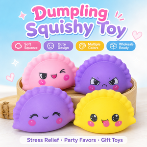 ของเล่นบีบตุ๊กตาเกี๊ยวซ่าสุดน่ารัก ของเล่นบีบคลายเครียดแบบคืนตัวช้า สีสันสดใส ของเล่นบีบตุ๊กตาเกี๊ยวซ่าการ์ตูน สำหรับขายส่งเป็นของขวัญ - Product Image 1