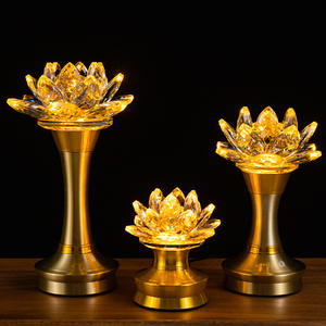 Maulianhua מפעל סיטונאי נטענת נבלטה קריסטל לוטוס ארוך אור גואנין עבור קישוטי חג המולד - Product Image 4