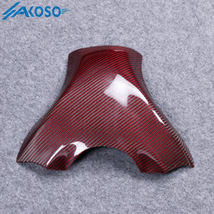 AKOSO 3K, cubierta de tanque de combustible delantero de Gas de fibra de carbono roja seca para motocicleta, carenado para <span class=keywords><strong>Kawasaki</strong></span> <span class=keywords><strong>Ninja</strong></span> 2019 2020 2021 2022 <span class=keywords><strong>2023</strong></span> - Product Image 4
