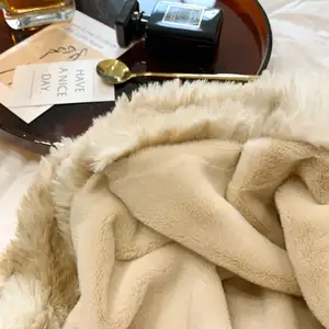 Модное роскошное стильное одеяло из пузырчатой пленки, нейтральное роскошное меховое пушистое одеяло, супер удобные одеяла для кровати
