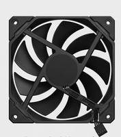 Ventilateur de châssis de bureau ultra-fin de 12 cm, interface 4 broches, contrôle de température PWM, roulement fluide de 1,5 cm d'épaisseur, en plastique