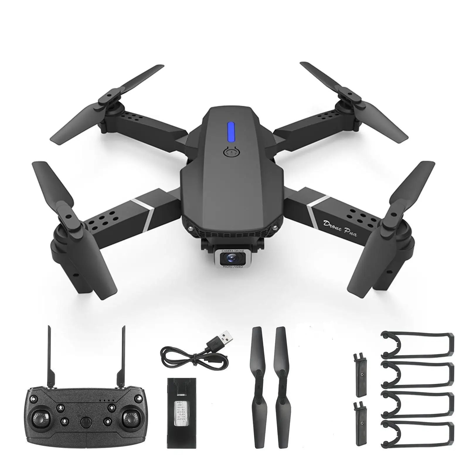 E99 Pro 4K Dual Cmara Foldable aircraft Remote Control WiFi HD Image Transmission Headless Mode FPV Dron E99 Pro 2