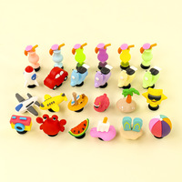 Breloques en gros pour chaussures d'été, thème scooter et palmier, décorations pour sabots, accessoires DIY pour sandales, breloques sur le thème du voyage pour sabots