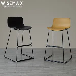 Лидер продаж, современный металлический барный стул, высокий стул, легкий пластиковый барный стул в промышленном стиле