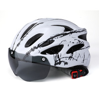 Casque de vélo moulé intégré PC+EPS unisexe pour VTT et vélos de route avec conception magnétique coupe-vent toutes saisons