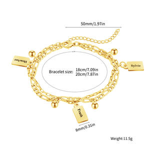 Dropshipping 316L ชุบทอง18K กำไลข้อมือสเตนเลสสตีลตัวเลขโรมันขนาดเล็กดีไซน์รูปผีเสื้อทรงสี่เหลี่ยมขนาดเล็กเหมาะกับชายและหญิง - Product Image 6