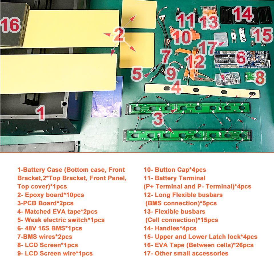 EJ BMS DIY Battery Box Kit PL Stock 16S 48V 280Ah DIY Battery Box Kit ...