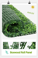 100*300cm Anti-uv Artificielle Buis Rouleau D'herbe Panneau Synthétique Tapis Plante Verte Couvrant Mur pour Intérieur Extérieur
