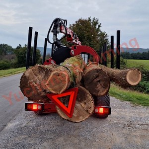 TR140 forestale rimorchio forestale macchine Forstmaschinen Grapples Log Crane gru forestale TC600 con verricello idraulico - Product Image 3