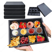 Boîte alimentaire personnalisée unique rose de qualité alimentaire pour restaurant, bento, livraison, plats à emporter, fête, plateau de dégustation de chocolat, plateau de déjeuner