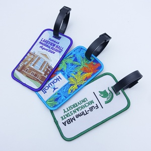 Etiqueta de equipaje personalizada al por mayor con diseño marino, tarjeta de identificación, etiqueta de equipaje bordada con puntada de aguja para hotel y aeropuerto - Product Image 3