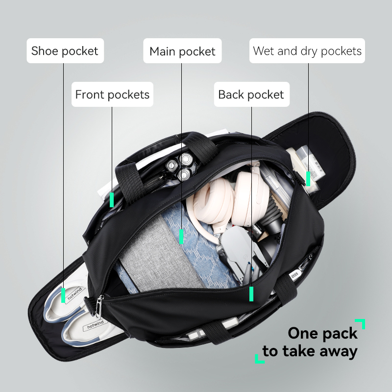 Mark Ryden Factory Hot Sale Folding Travel Bag Handheld Large Capacity Luggage Bag Multifunctional Gym Bag L_MR3006-B