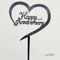 Acryl Rose Gold Spiegel Lasers ch neiden Brief Kuchen Dekoration Happy Anniversary Cake Topper