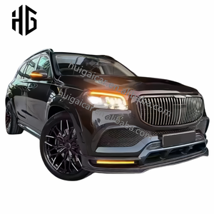 Per 2024 <span class=keywords><strong>mercedes</strong></span> gls600 w167 x167 upgrade a may-bach ld design in fibra di carbonio con labbro anteriore del paraurti del motore kit carrozzeria diffusore - Product Image 3