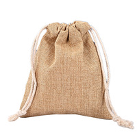Sac en jute personnalisé, écologique, robuste, réutilisable, de luxe, avec cordon de serrage et poignée en corde, petit format, naturel, pour cadeaux de mariage, faible MOQ, pour le shopping
