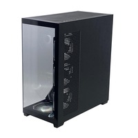 Boîtier PC Full Tower Pcooling avec panneau frontal en verre trempé, éclairage RGB, ports USB 3.0, support ATX pour configurations de jeu haute performance