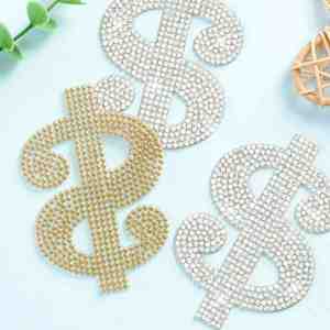 Patch autocollant en strass motif dollar pour vêtements et sacs DIY (vente en gros) - Product Image 3