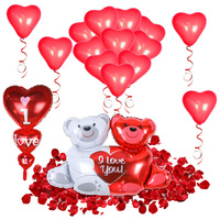 12 pouces coeur ballons en latex mariage saint valentin rouge blanc amour feuille ours ballons décorations de fête