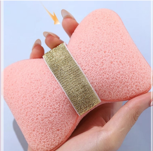 Bolsa de <span class=keywords><strong>espuma</strong></span> para baño de doble cara 2 en 1 - Esponja portátil para ducha facial y corporal, bolsa de jabón de malla reutilizable para viajes o uso diario - Product Image 2