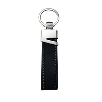 Porte-clés personnalisé en cuir PU de haute qualité avec logo gravé au laser, accessoire de clés de voiture pour hommes et femmes, petit cadeau