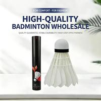 Volant de badminton professionnel de niveau tournoi, super durable, à stabilité améliorée, personnalisé, léger, écologique, pour extérieur/intérieur