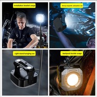 Lampe LED de camping extérieure étanche IP44, faisceau 360°, batterie au lithium longue durée, multifonctionnelle, portable, porte-clés, aimant puissant