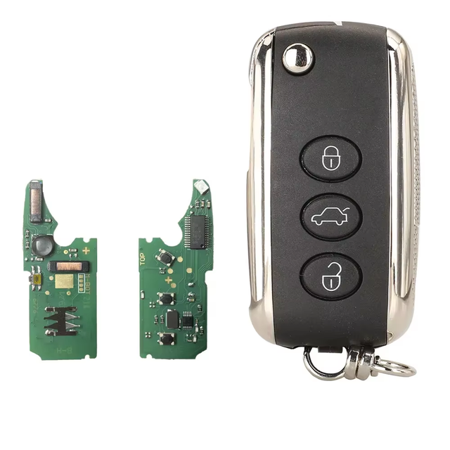 KR55WK45032 3 Button Smart Key for Bentley Continental GT Flying Spur 315MHz 433MHz 46 Chip Keyless Flip Vehicle Keys