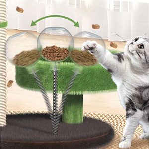 Torre de Escalada para <span class=keywords><strong>Gatos</strong></span> de 2 Niveles, Diseño de Árbol de Coco, Rascador de Sisal con Base Grande - Product Image 3