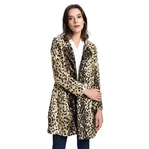 Stylish Hot Sale Winter Fur Women's OversizeJacket Leopard Print Faux Fur Coats