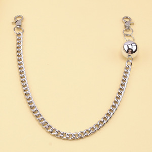 อุปกรณ์ตกแต่งกางเกงแบบโซ่ลูกบอลสแตนเลส สไตล์ฮิปฮอปพังก์ ตกแต่งเดนิมชั้นเดียว - Product Image 4