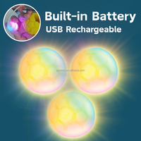 Balles rebondissantes pour chien avec éclairage LED interactif, rechargeables par USB, en caoutchouc naturel, jouet lumineux pour chien