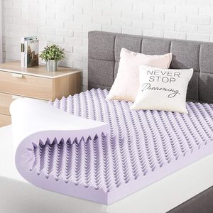 Best Price King Queen Size Egg Crate Memory Latex Foam Bed Mattress Topper Pad with Soothing Lavender Infusion Roll Up In Box