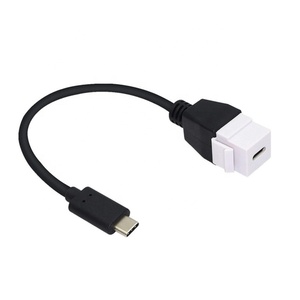 Cable adaptador de montaje en <span class=keywords><strong>Panel</strong></span> USB 3,1 tipo C macho a hembra enchufe de pared placa frontal insertar piezas de Telecomunicaciones - Product Image 1