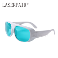 Lunettes de protection laser de qualité CE EN207 620-700nm lunettes de sécurité de beauté médicale dentaire lunettes lunettes avec cadre blanc