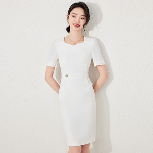 Tenue coréenne ensemble pour femmes nouveau bureau porter à manches courtes costume et robes ODM OEM Slim Fit élégant formel dames vêtements d'affaires - Product Image 5