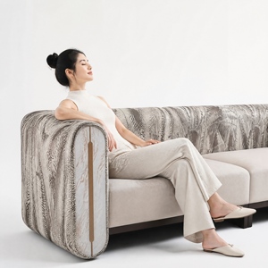Sofá Compacto de Tela JM de 2 Plazas 2100x880x800mm |   Uso en Salas de Estar de Apartamentos Pequeños |   Personalizable por OEM |   Apto para espacios pequeños - Product Image 2