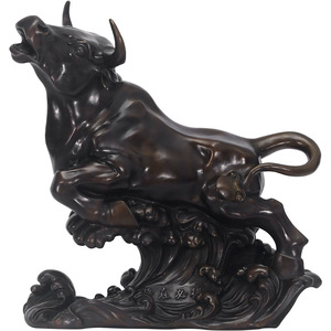 Adorno de toro de bronce, decoración de oficina Feng Shui, regalo para el hogar y la oficina - Product Image 4