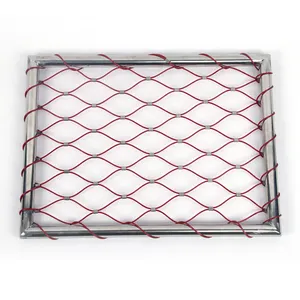 Garden metal wire trellis flexible woven mesh Zoo 304/316 cable aviary netting Architectural stainless steel balustrade mesh