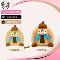 Peluche personnalisée Kawaii en forme de nourriture OEM/ODM : Personnage Châtaigne Pleureuse avec coquille fourrée et larmes bleues