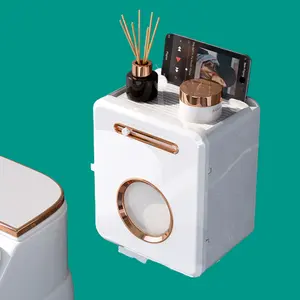 Best-selling toilet home storage Desktop Tissue Box Square Tissue Box Cover Holder Small Office Home Facial Tissue Box cover