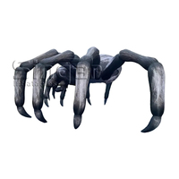 Modèle d'araignée noire géante gonflable lumineuse à LED de 10 m, araignée gonflable pour la décoration de scène de club, Halloween
