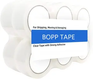 热卖高品质Bopp粘合剂超透明纸箱包装胶带Bopp包装撕裂胶带48毫米
