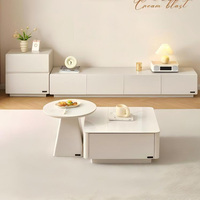 Meubles de salon, design tendance, plateau en pierre frittée, prix de gros, nouveaux ensembles de tables basses modernes et luxueuses