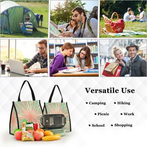 Sac à déjeuner personnalisé imprimé, sac isotherme, sac de transport pour repas, sac de rangement alimentaire portable pour un usage quotidien - Product Image 5