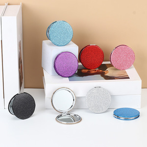 Oem Wholesale Promotional Portable Stainless Steel Folding Pocket Compact Mirror