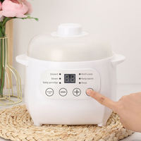 Mijoteuse électrique en céramique, cocotte saine avec support pour cuire les œufs à la vapeur, chauffage silencieux pour la cuisine domestique