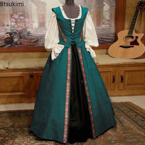 Robe longue médiévale vintage style gothique victorien, corset, mode féminine, robe géorgienne, Renaissance, rococo, costume de cosplay, costume de <span class=keywords><strong>Venise</strong></span> - Product Image 1