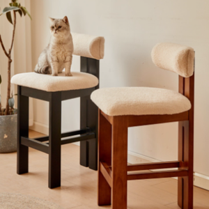 Nordique moderne Simple en bois cuisine comptoir de <span class=keywords><strong>Bar</strong></span> coussin doux maison meubles commerciaux café chaise haute boutique tabouret de <span class=keywords><strong>Bar</strong></span> - Product Image 2